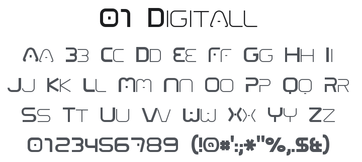 01 Digitall Font
