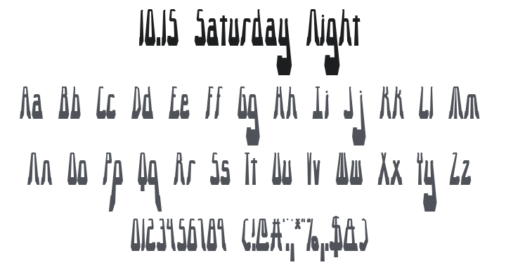 10.15 Saturday Night Font Family