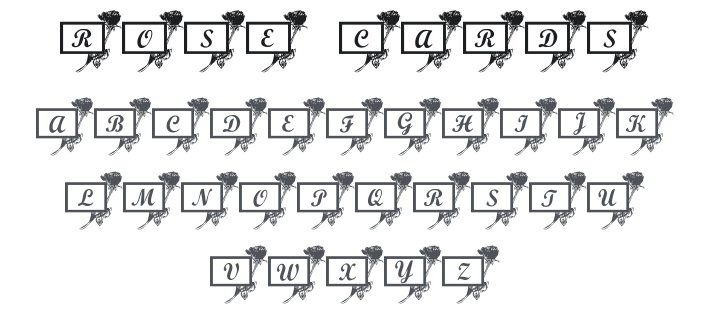 101! Rose Cards Font