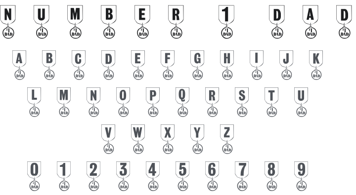 101! #1 Dad Font