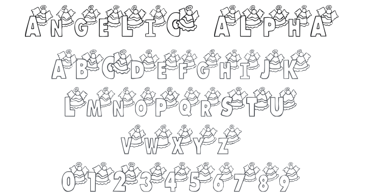 101! Angelic Alpha Font