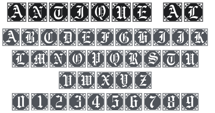 101! Antique Alpha Font