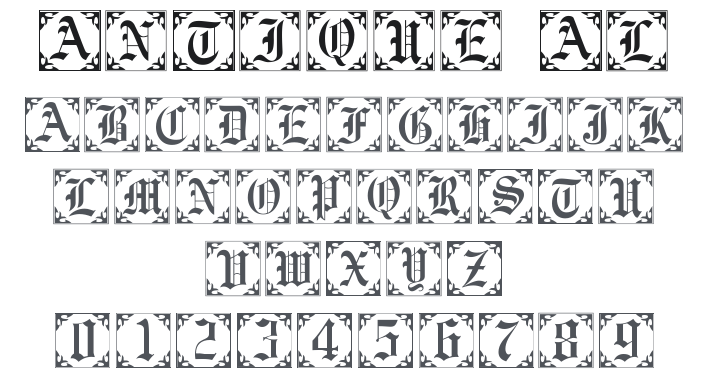 101! Antique Alpha II Font