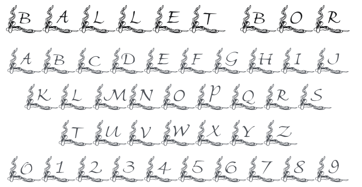 101! Ballet Borderz Font