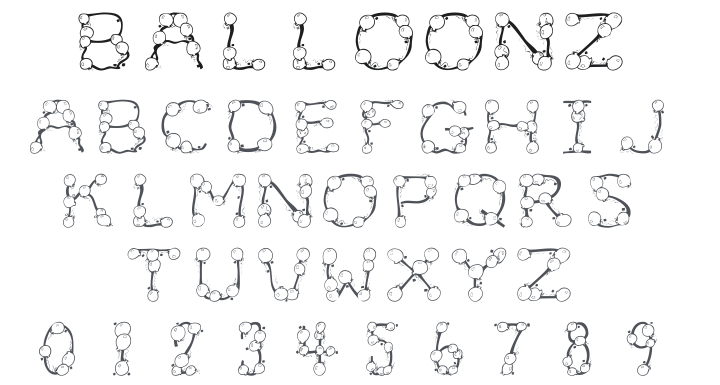 101! Balloonz Font