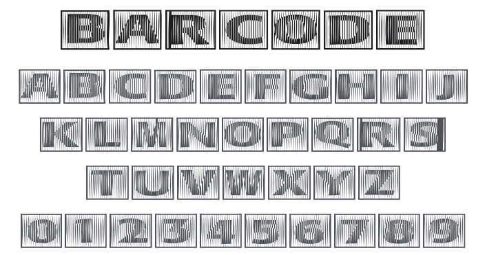 101! BarCode 'Bet Font