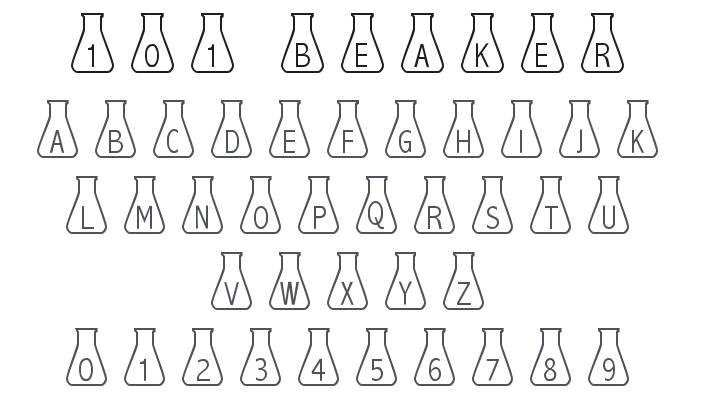 101! Beaker Font