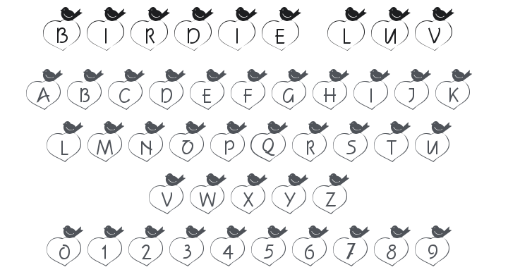 101! Birdie Luv Font