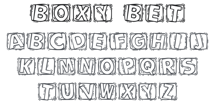 101! Boxy 'Bet Font