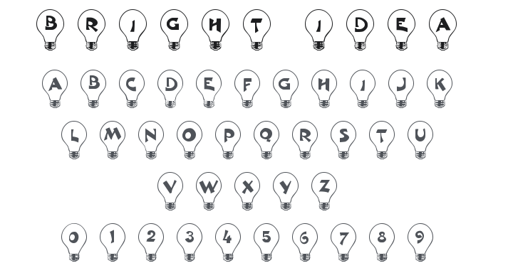 101! Bright Idea Font