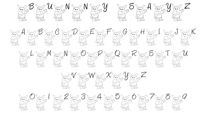 101! Bunny Sayz... Font
