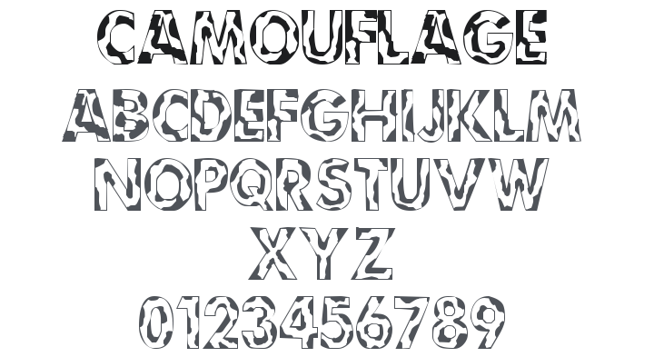 101! Camouflage Font
