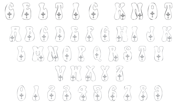 101! Celtic Knot Deco Font