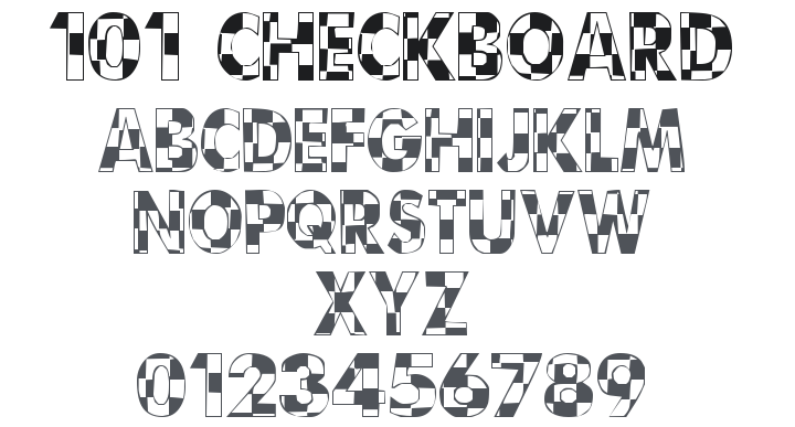 101! CheckBoard Font