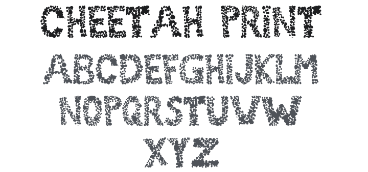 101! Cheetah Print Font