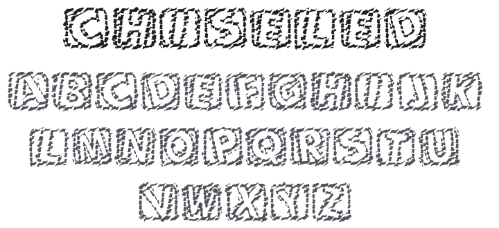 101! Chiseled 'Bet Font