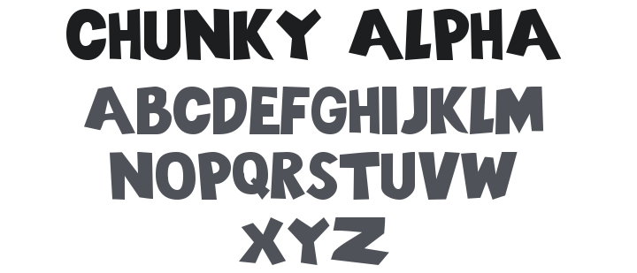 101! Chunky Alpha Font