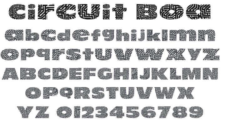 101! Circuit Board Font