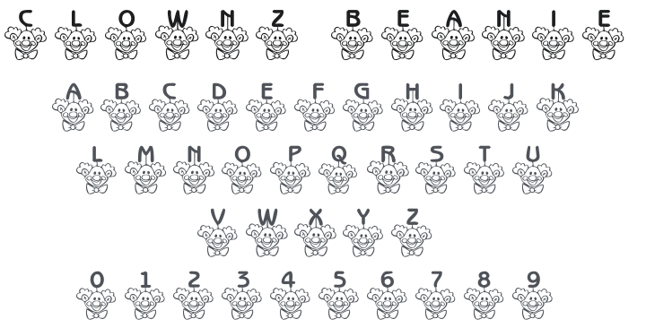 101! Clownz Beanie Font