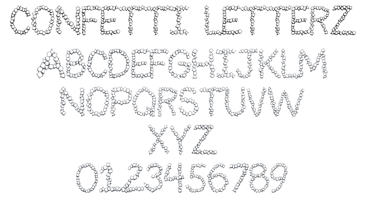101! Confetti Letterz Font
