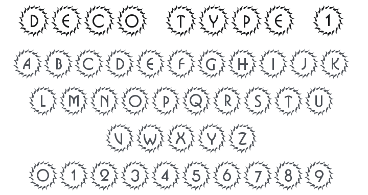 101! Deco Type 1 Font