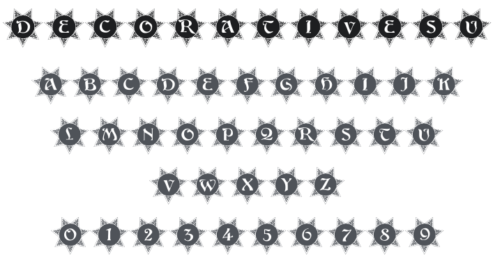 101! Decorative Sun Font