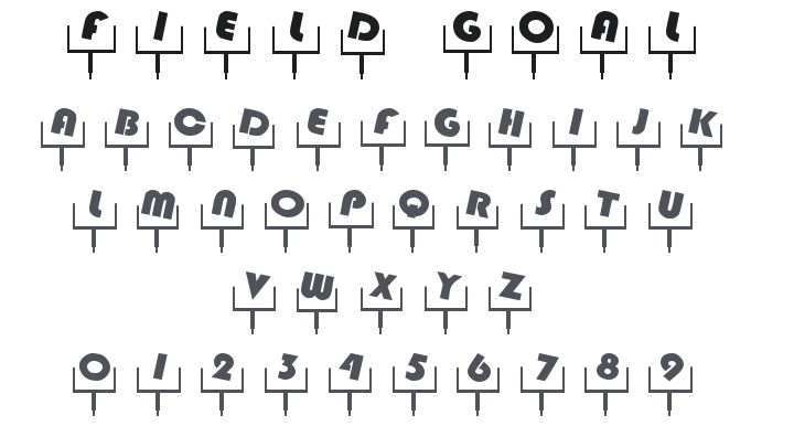 101! Field Goal Font