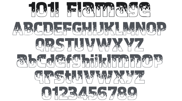 101! Flamage Font