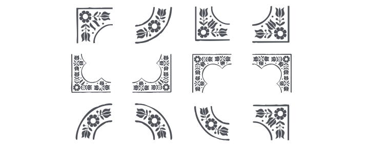 101! Floral Corners 1 Font