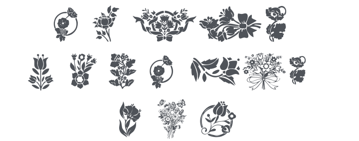 101! Floral Designs 1 Font