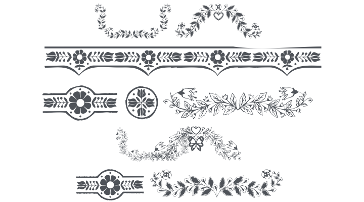 101! Floral Dividers 1 Font