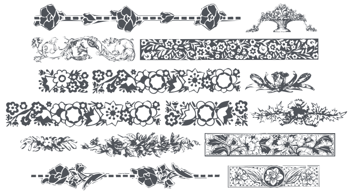 101! Floral Dividers 2 Font