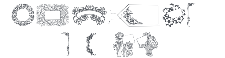 101! Floral Frames 1 Font