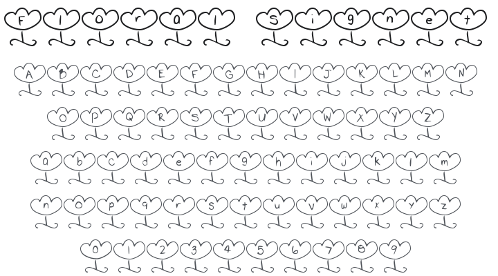 101! Floral Signet Font