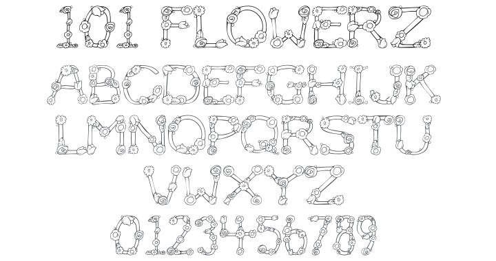101! Flowerz Font