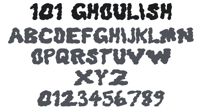 101! Ghoulish Font