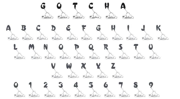 101! Gotcha! Font