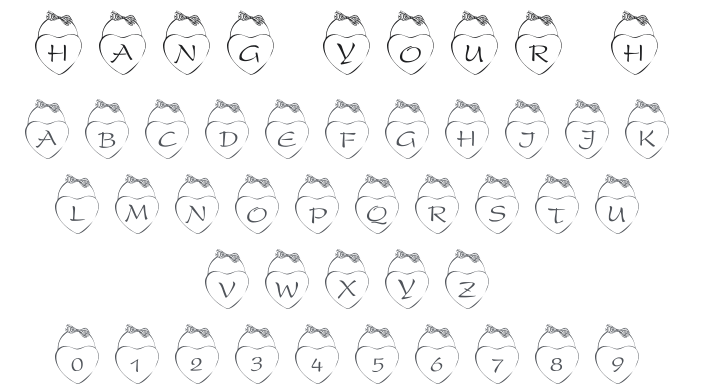 101! Hang Your Heart Font