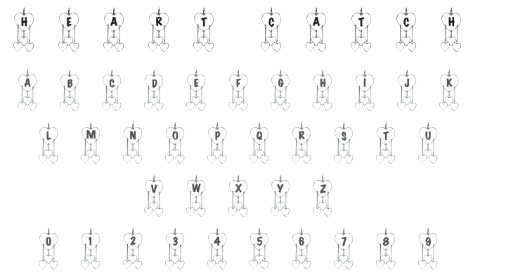101! Heart Catcher Font
