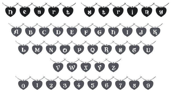 101! Heart Stringz Font