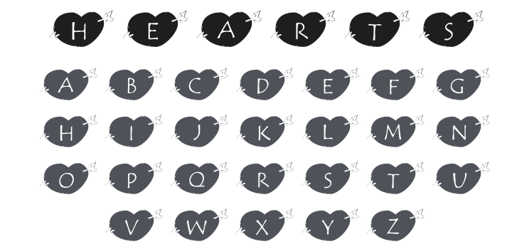101! Hearts Font