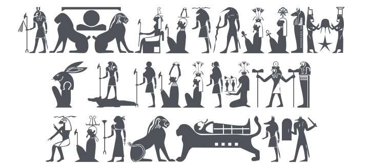 101! Hieroglyphic Dieties Font