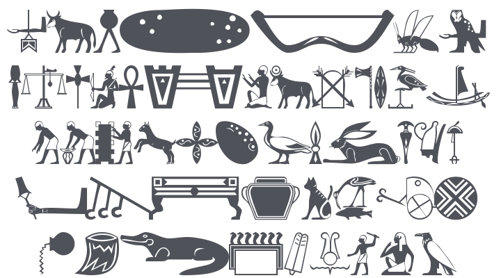 101! Hieroglyphix I Font