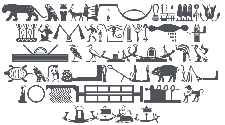 101! Hieroglyphix III Font