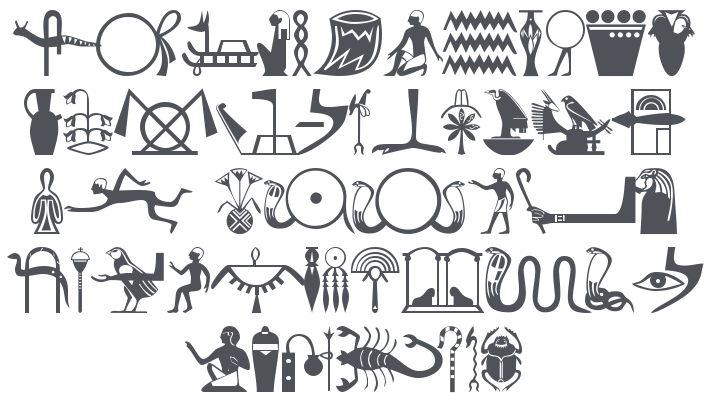 101! Hieroglyphix IV Font