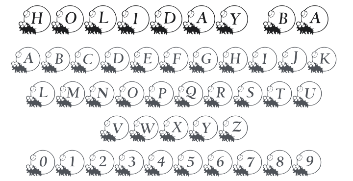 101! Holiday Ballz Font