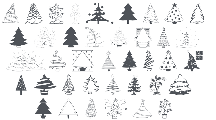 101! HollyDay Treez Font