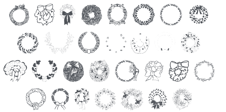 101! HollyDay Wreathz Font