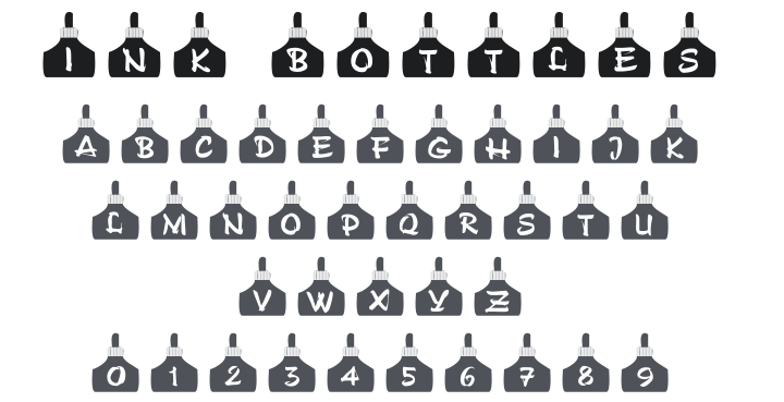 101! Ink Bottles Font