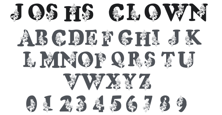 101! Josh's Clown Buddy Font